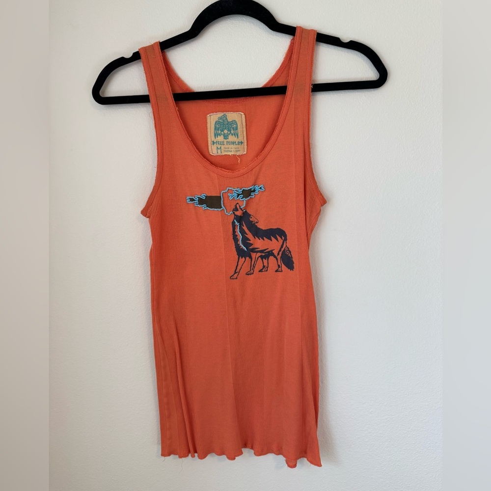 Free People Orange Tank Top